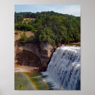 Poster Belle cascade Rainbow Nature Photographie