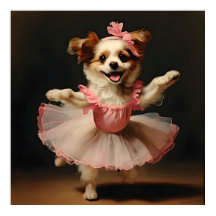 Belle Chien Ballerina Danser Vintage