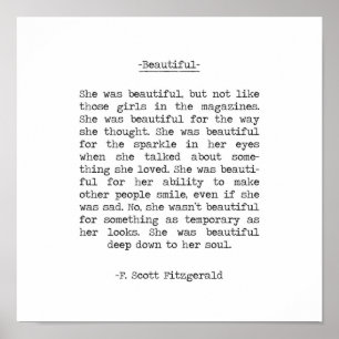 Poster Belle citation F Scott Fitzgerald