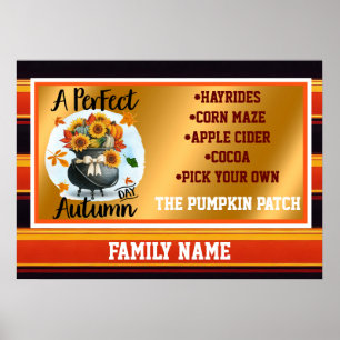 Poster Belle collection d'automne moderne Thanksgiving