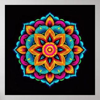Poster Belle coloration Mandala