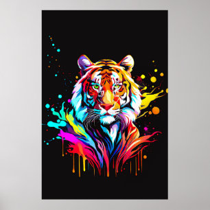 Poster Belle conception Abstraite de tigre