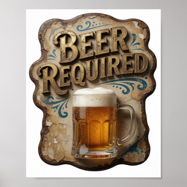 Poster Belle CONCEPTION DE BIÈRE REQUISE (Devant)