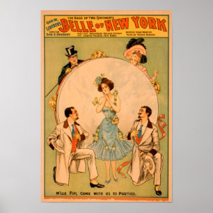 Poster "Belle d'affiche de théâtre musical de New York"