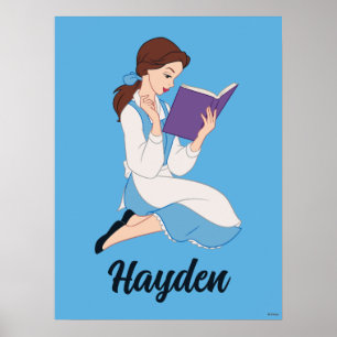 Poster Belle dans un livre