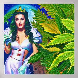 Poster Belle déesse Dreamy Weed