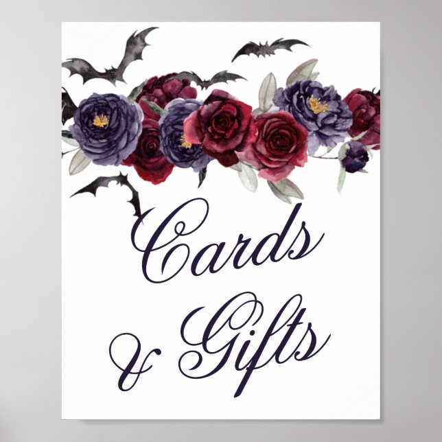 Poster Belle déplaisante | Cartes et cadeaux floraux goth (Devant)