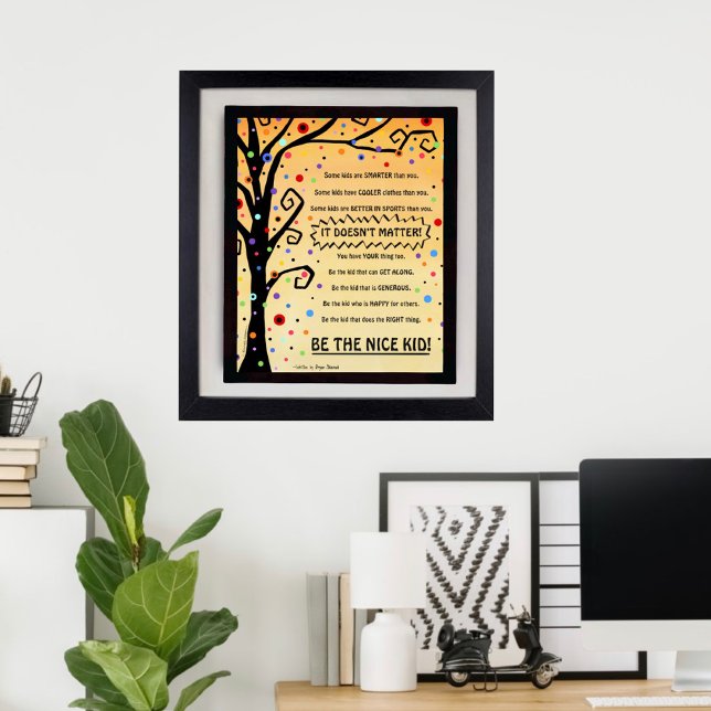 Poster Belle école pour enfants Oiseaux d'arbre Inspirati (Créateur téléchargé)