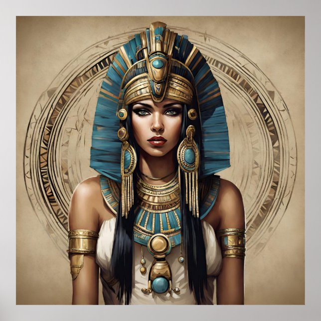 Poster Belle Egyptienne avec joaillerie (Devant)