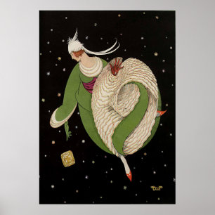 Poster Belle Epoque - La femme et les étoiles
