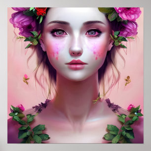 Poster Belle Ethereal Enchanted Femme Imaginaire Art
