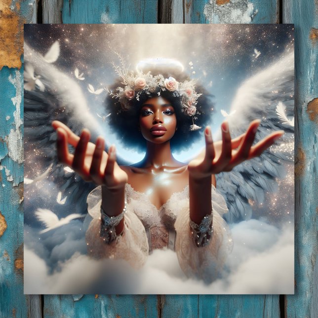 Poster Belle Ethérée Ange Afro-Américaine (Créateur téléchargé)