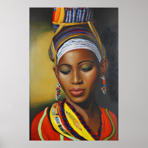 Poster Belle femme africaine
