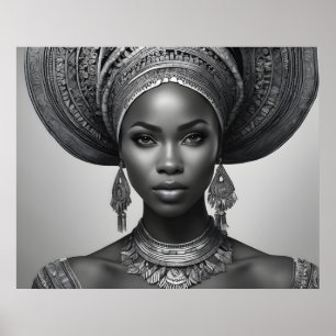 Poster Belle femme africaine