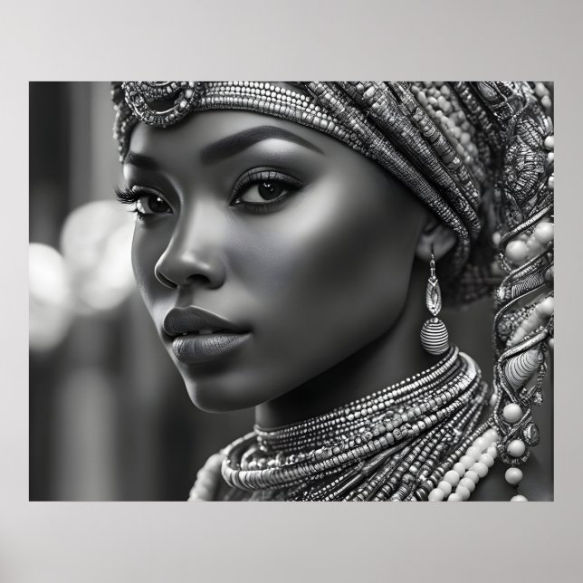 Poster Belle femme africaine (Devant)
