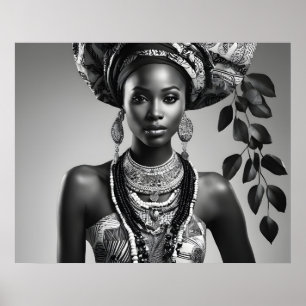 Poster Belle femme africaine