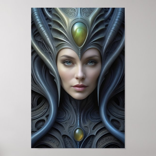 Poster Belle femme Alien - 007 - Art Imaginaire (Devant)