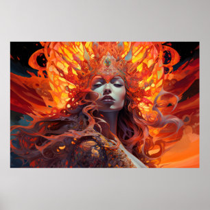 Poster Belle femme Portrait Enchanter