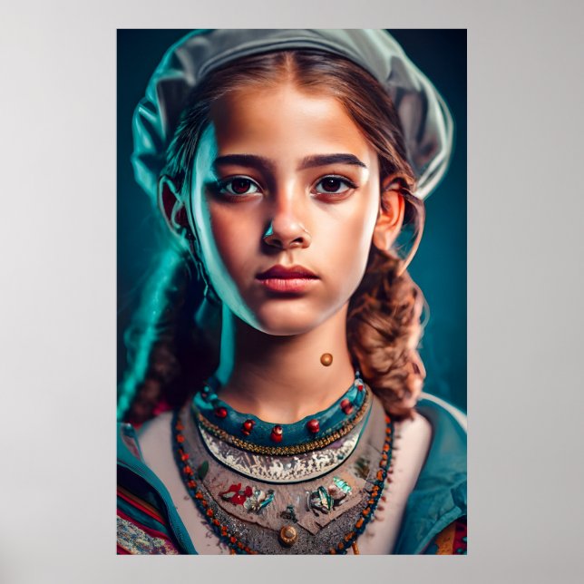 Poster belle fille (Devant)