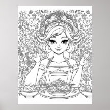 Belle fille avec un bol