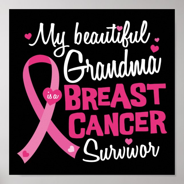 Poster Belle grand-mère Cancer du sein Survivant (Devant)