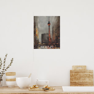 Poster Belle illustration de Berlin Alexanderplatz
