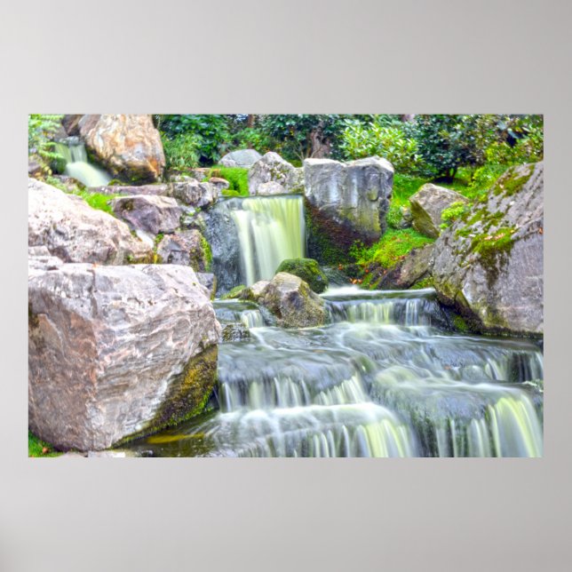Poster Belle image du jardin japonais (Devant)