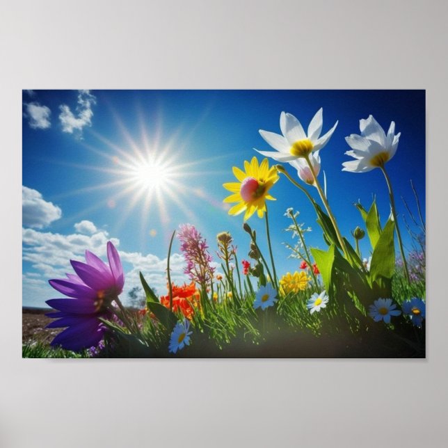 Poster Belle journée ensoleillée du printemps (Devant)
