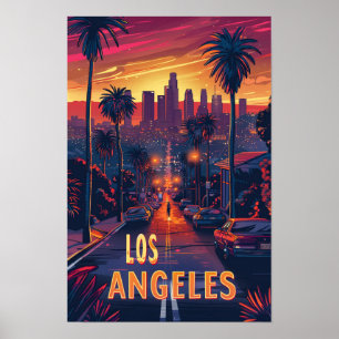 Poster Belle Los Angeles USA Illustration Travel