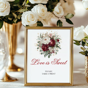 Poster Belle Love est un blush doré de Bourgogne Signe