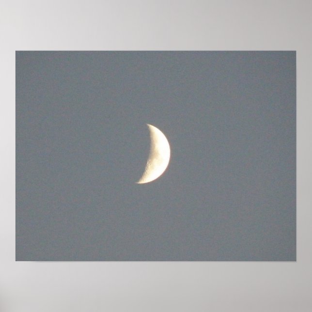 Poster Belle lune de croissant de cire à Dusk Imprimer (Devant)
