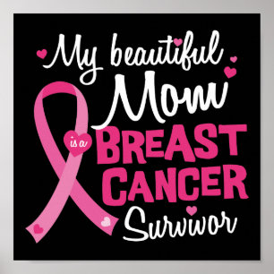 Poster Belle maman Cancer du sein Survivant Fils de la fi