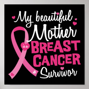 Poster Belle maman Mère Cancer du sein Survivant