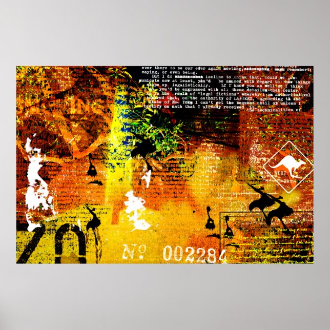 Poster Belle mise en page grunge, vintage, annive (Devant)