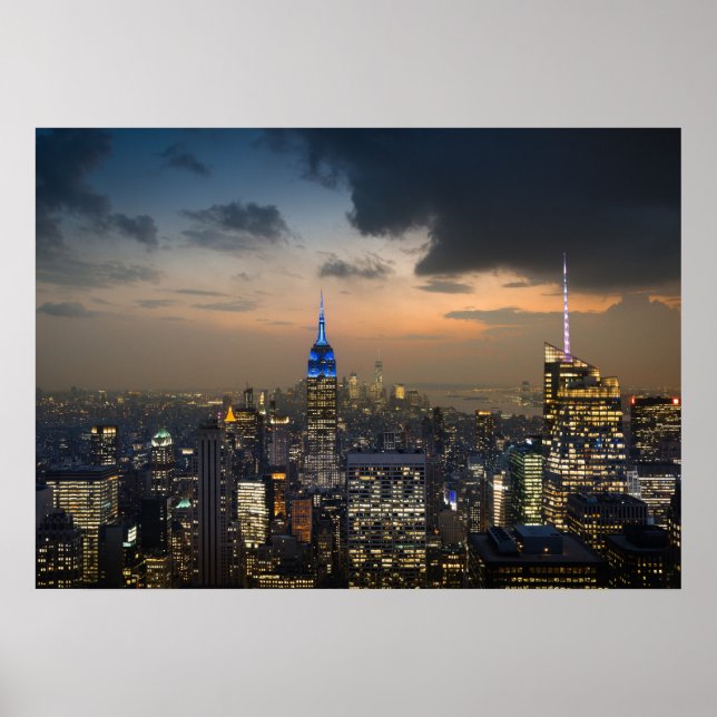 Poster Belle New York Soirée Skyline (Devant)