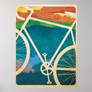 Poster Belle oeuvre de vélo - Vélo NY
