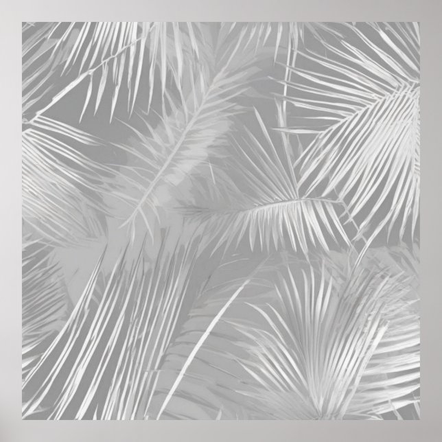 Poster Belle Palm feuille élégante nature classique (Devant)