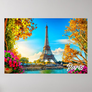 Poster Belle Paris, France   Tour Eiffel