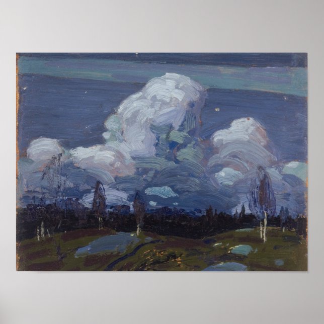 Poster Belle peinture canadienne Tom Thomson Moonlight (Devant)