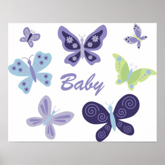 Poster Belle Pépinière de papillons