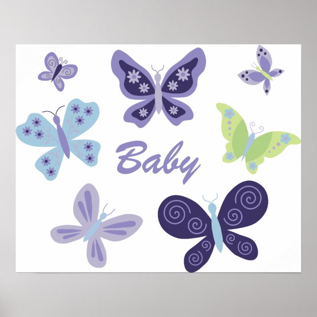 Poster Belle Pépinière de papillons (Devant)