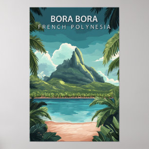 Poster Belle Place Bora Bora Polynésie française Voyage