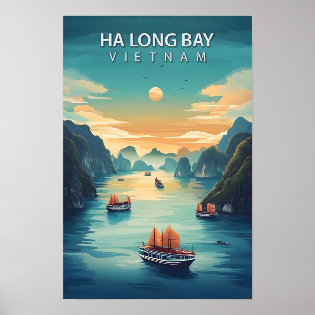 Poster Belle Place Ha Long Bay Vietnam Travel (Devant)