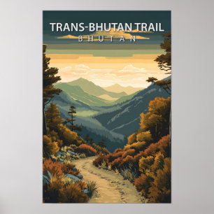 Poster Belle Place Trans Bhutan Trail Bhoutan Travel Bhou