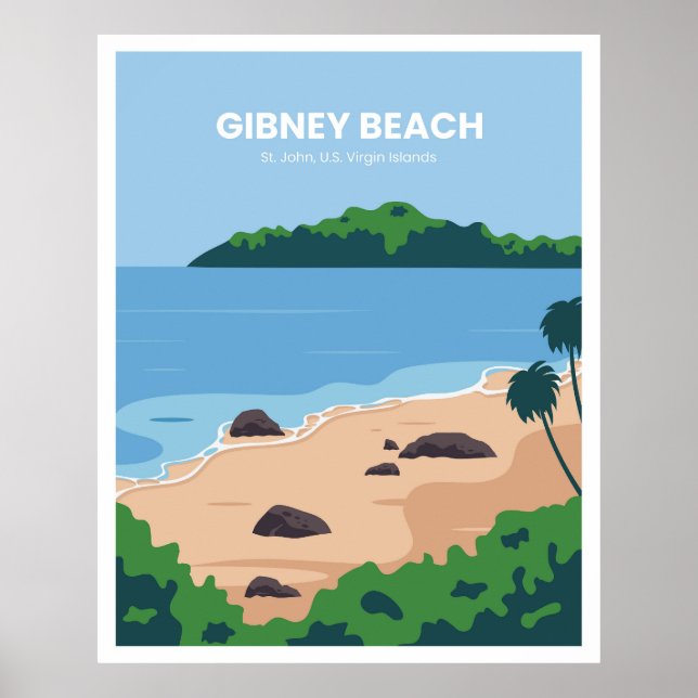 Poster Belle plage de Gibney (Devant)
