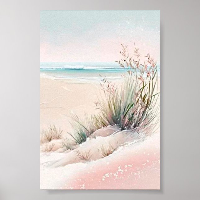 Poster Belle plage pastel (Devant)