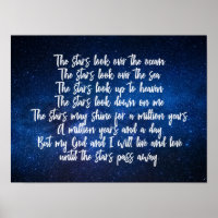 Belle prière chrétienne Stars Night Sky Poem