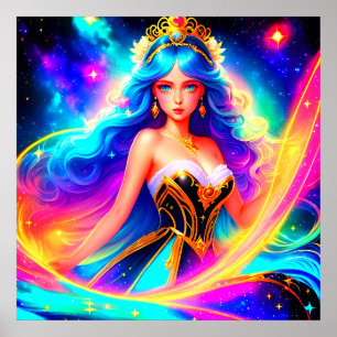 Poster Belle princesse galactique