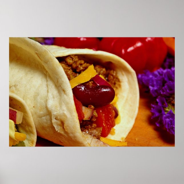 Poster Belle recette de Burrito pour les gourmets (Devant)