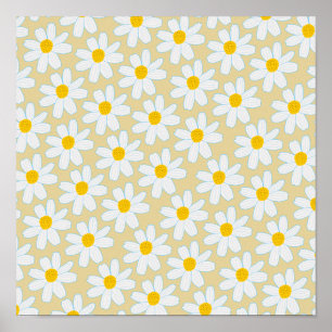Poster Belle Retro Boho Daisy Art Motif Imprimer